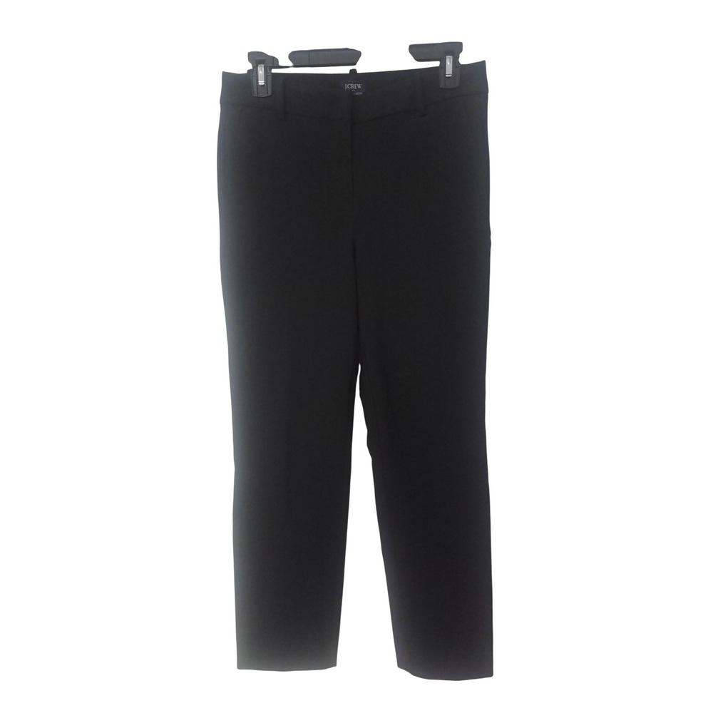 J.Crew Ruby Crop Pant Black Tailored Straight Leg Ankle Trousers Womens 6P
